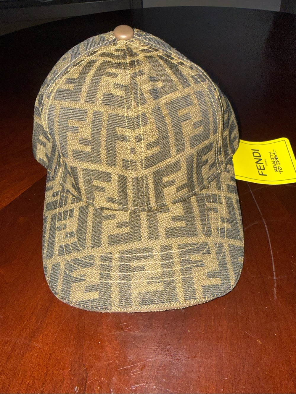 Fendi Brown and Black FF Monogram Baseball Cap